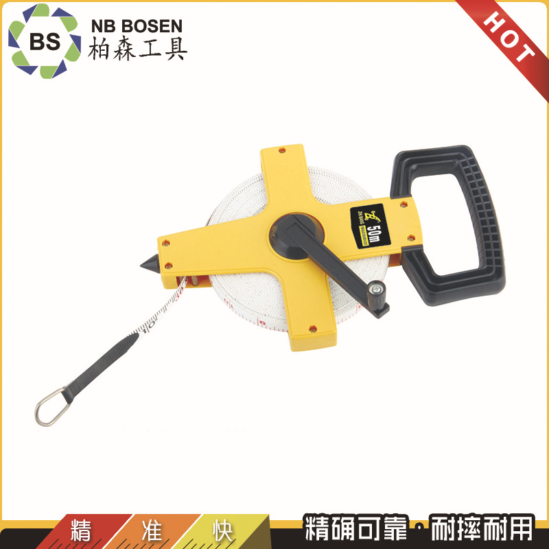 供应工地测量手摇式纤维软尺飞机皮卷尺ZB-J18系列20/30/50米