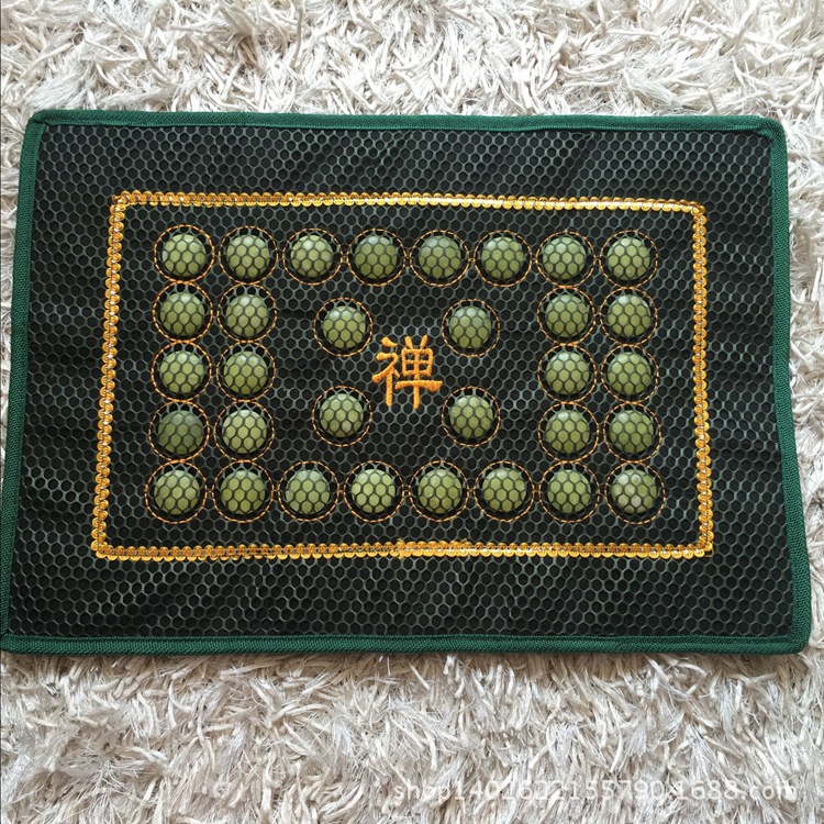 厂家直供 天然玉石枕帘 岫玉枕垫 夏凉玉石枕巾玉石枕头