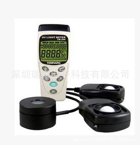 台湾泰玛斯TM-208照度/太阳/紫外线三合一数字测光仪照度计