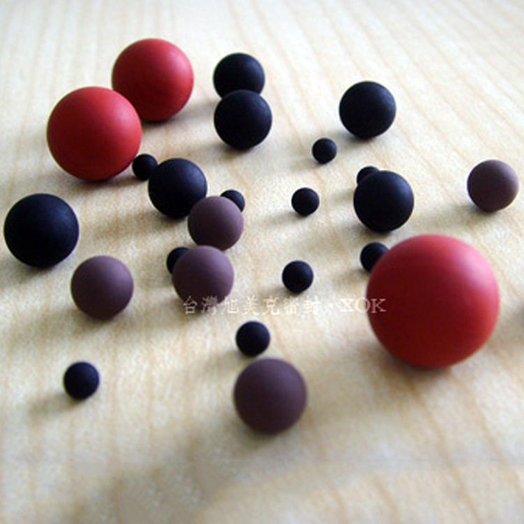 单向阀磨砂密封球水磨处理弹性球耐磨油耐高温丁腈氟胶工业橡胶球