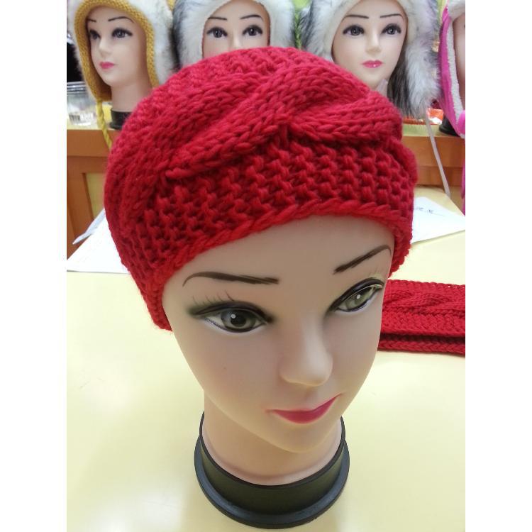 Estilo étnico de Corea del estilo de urdimbre de lana de punto flor diadema de invierno cálido de punto decorativo fábrica al por mayor fijo LOGO