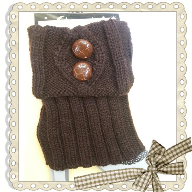 Otoño y invierno calentamiento de lana de punto botas cortas botones calcetines fabricantes pueden procesar muestras personalizadas logotipo protector de pies