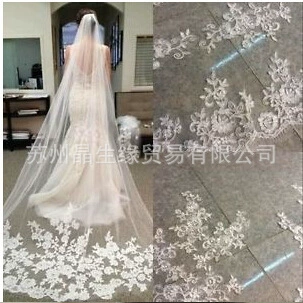 Lace sticker, extra-long bride's veil for bride, 3meter