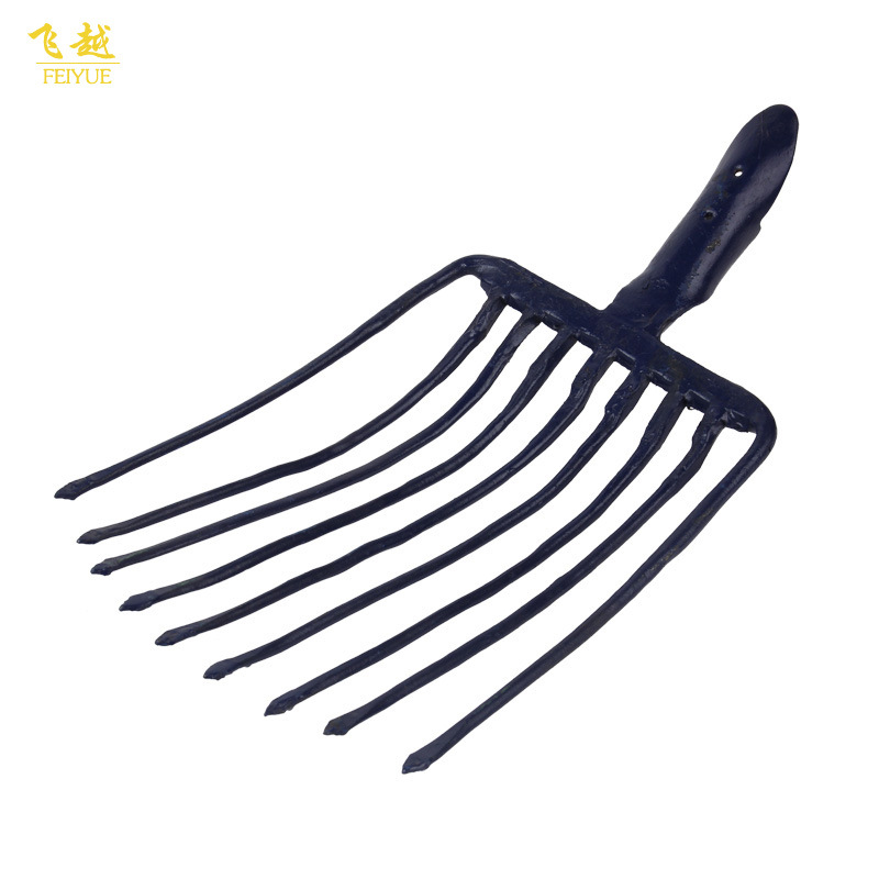 铁路维护工具一体9齿  11齿石子钢叉 石渣叉九齿铁叉 九股钢叉