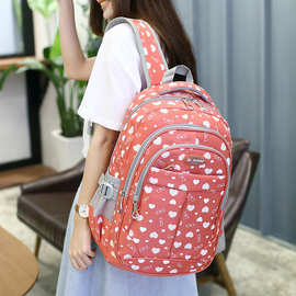 一件代发韩版印花双肩包女休闲户外旅行包中学生书包女士背包批发