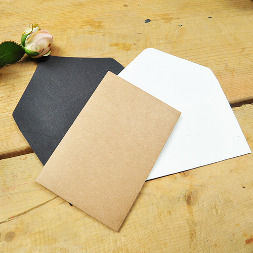 Card envelopes 3 types of Korean creative retro kraft paper business card storage envelopes - mini series Western-style small envelopes