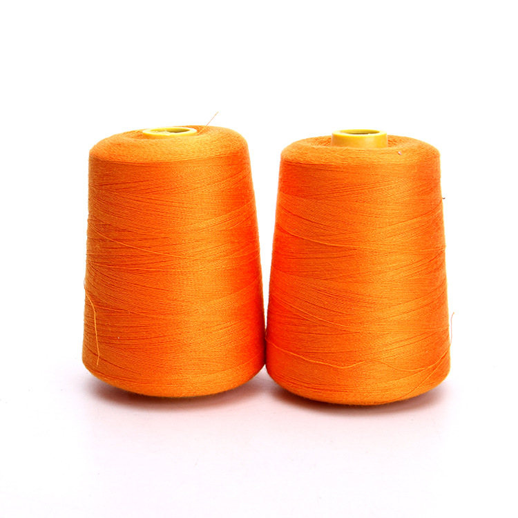 B厂家供应服装辅料402高速缝纫线 桔色服装拷边线批发