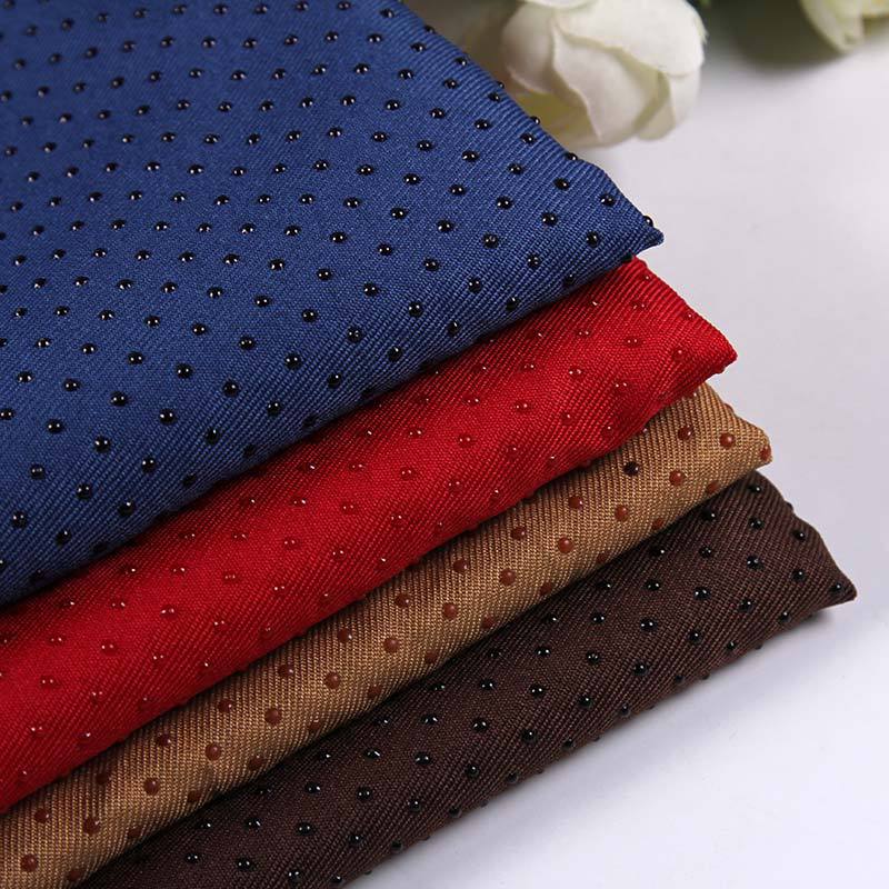 【新品上架】斜纹pvc点子滴塑布全涤面料 优质汽车防滑垫现货批发