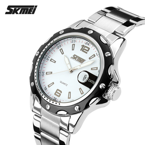 Shimei 0992 new men's watch new fashion waterproof silicone watch pointer watch steel band quartz watch