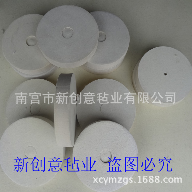 厂家供应细白半粗羊毛毡抛光轮 不锈钢粗抛高密度工业羊毛毡轮