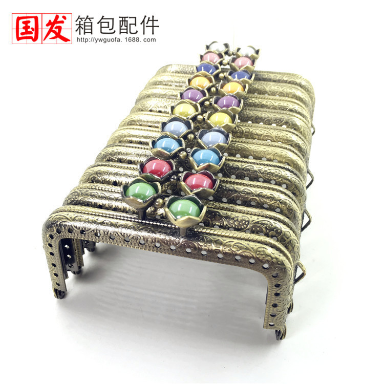 8.5CM cuadrado en relieve plano loto cabeza Jinfu坑 14 color opcional fábrica directa 0192 - GT