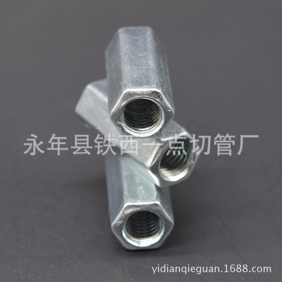 六角接头母 厂家现货4.8级镀锌加高加长螺帽 丝杆连接加长螺母