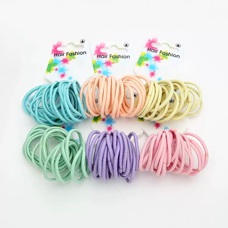 4mm粗弹力头绳橡皮筋运动健身发饰发绳双蕾饰品厂销售