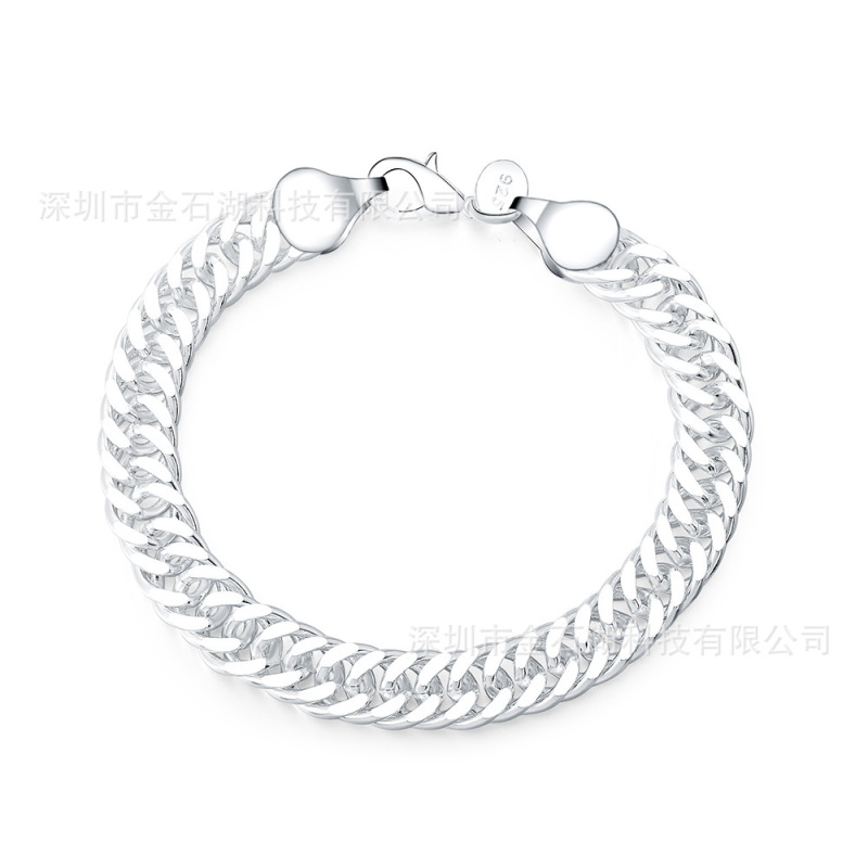 Special AliExpress activity explosions European and American fashion Silver fashion exquisite B10M full side bracelet