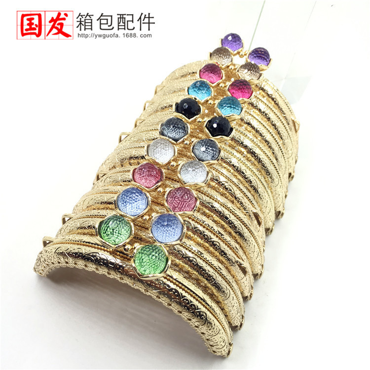 8,5 cm semicircular empujado cabeza de loto de coral oro [dorado claro] 10 colores opcionales 0106 - QJ