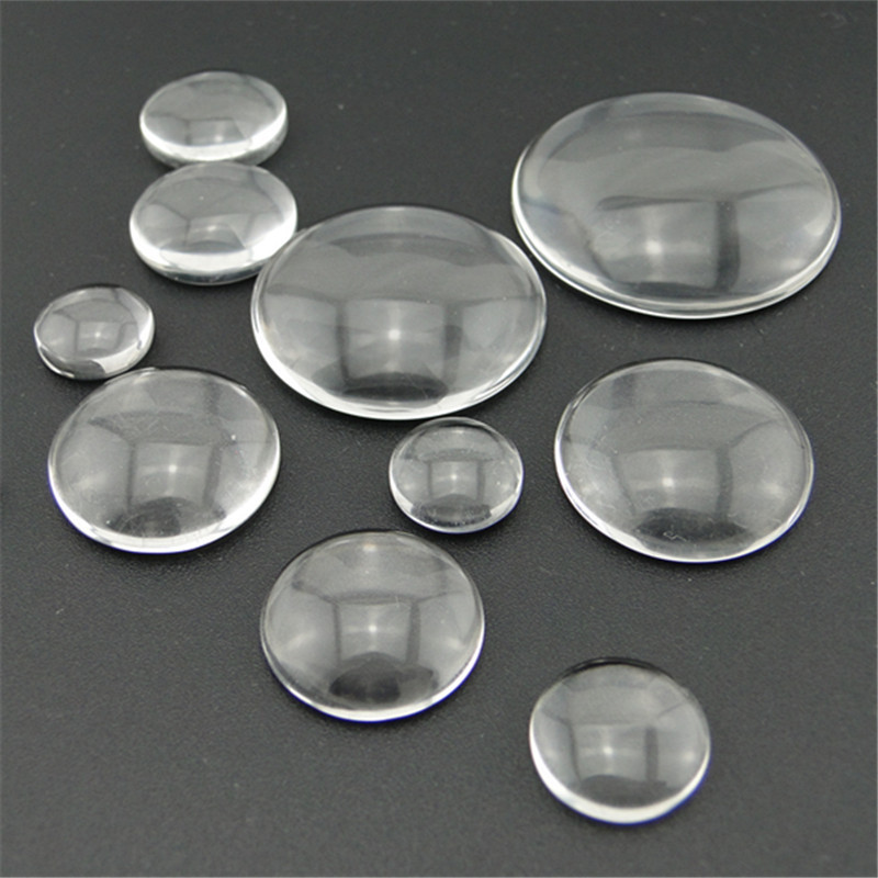 Time Gem Glass Patch Round Refrigerator Sticker Transparent Color Flat Round White Embryo diy Jewelry Accessories Map