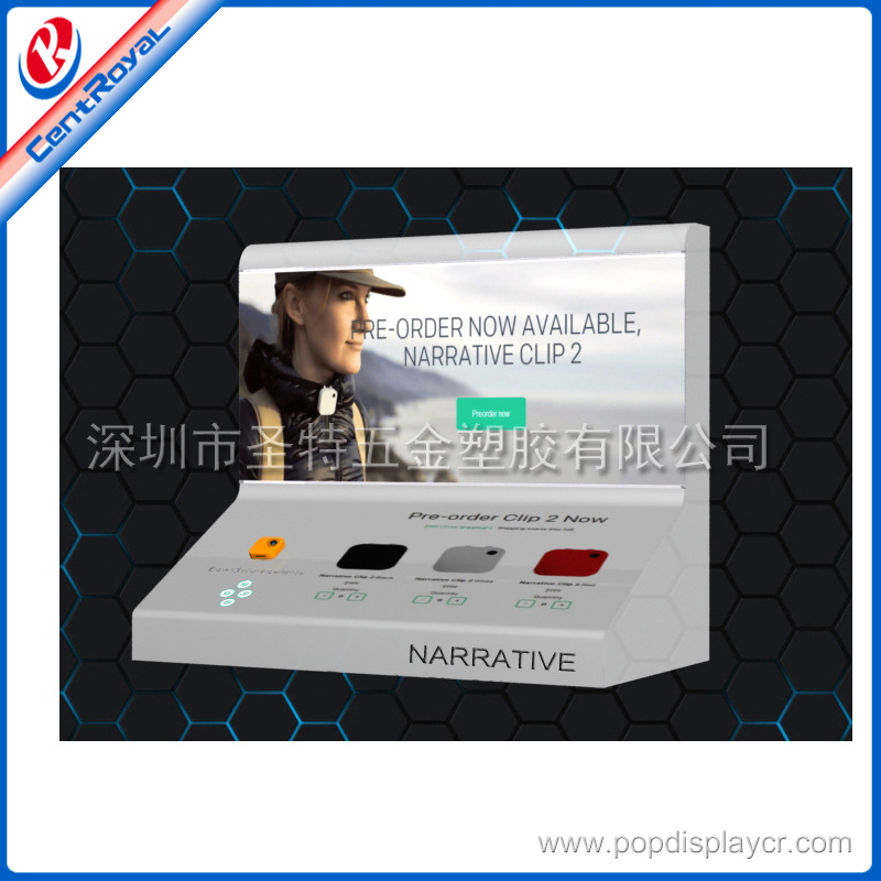 亚克力音箱展示架 可定智能带按钮台面音箱展示架