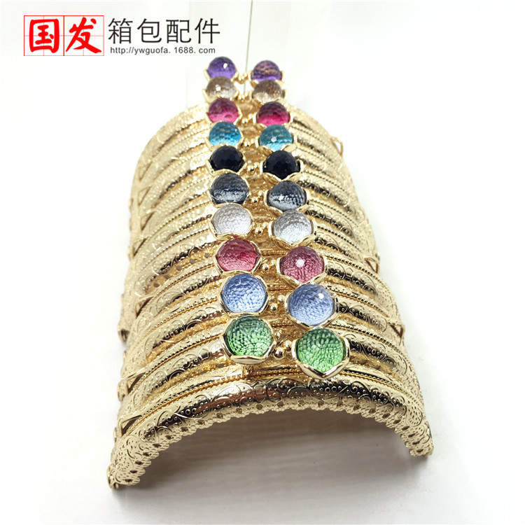 8,5 cm semicircular empujado cabeza de loto de coral oro [dorado claro] 10 colores opcionales 0106 - QJ