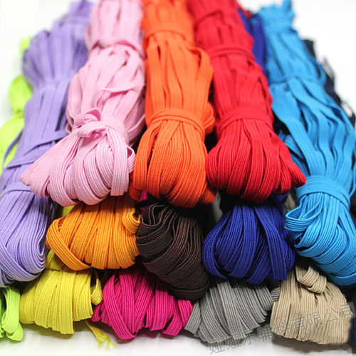 Cashmere 6mm colored racing elastic flat rubber band weaving durable with cuff sleeve sleeve elastic