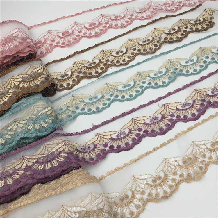 厂家直销2016新款窗帘蕾丝花边 荷叶花型小边