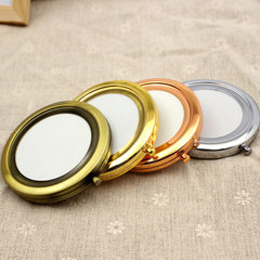 DIY photo double-sided folding high-end metal makeup small mirror mirror bottom accessories base mirror embryo wholesale