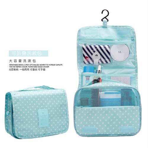 New color travel storage bag hook wash bag hanging storage bag cosmetic bag foldable portable organizer bag