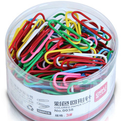 DeLi 0038 Office Supplies DeLi Cylinder 160 Colorful Paper Clips