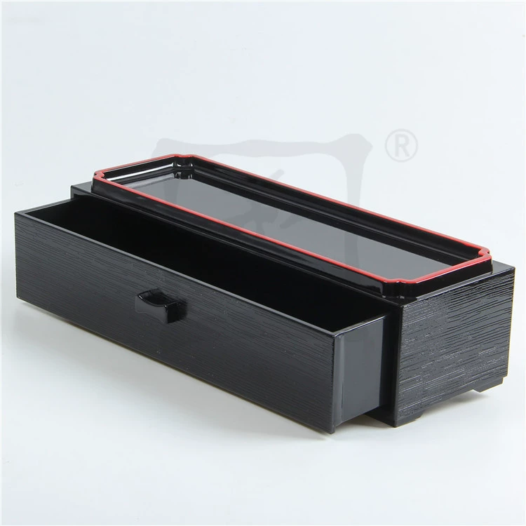 Краска из АБС-пластика ресторанные палочки для еды бочка в японском стиле Выдвижная коробка для палочек из черного дерева