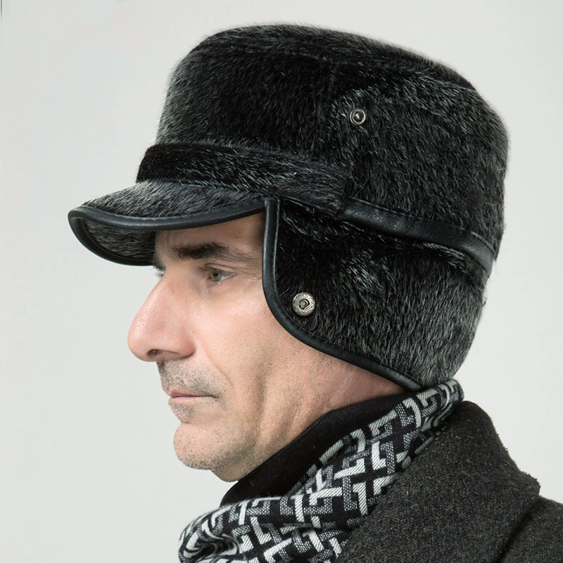 Keep warm hat, increased thickness, for middle age
