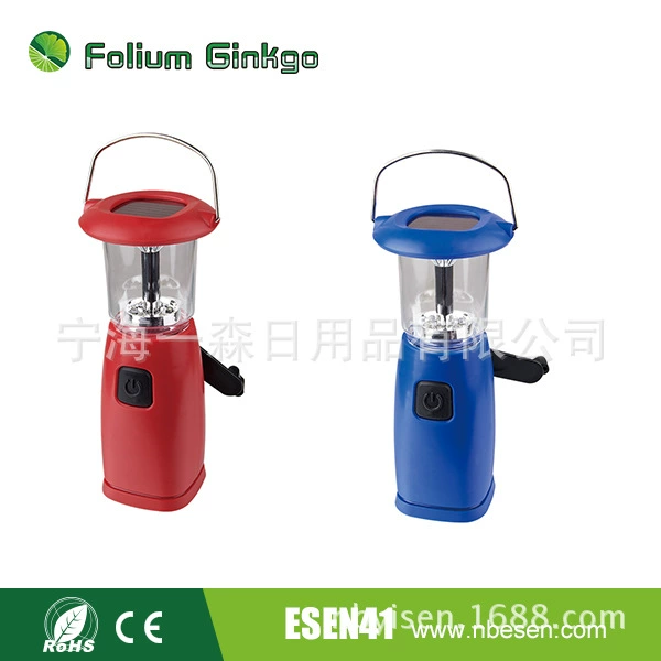 Factory direct selling LED hand shake solar camping tent lantern camping light