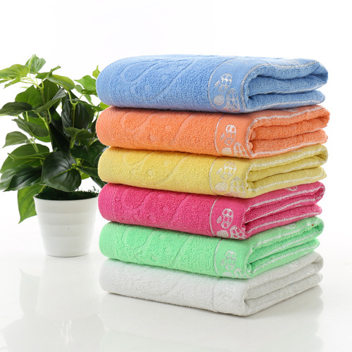 Plain Mushroom Jacquard Cotton Bath Towel Soft and Water-Absorbent Shop Super Gift Running Jianghu Street Stall Towel Wholesale