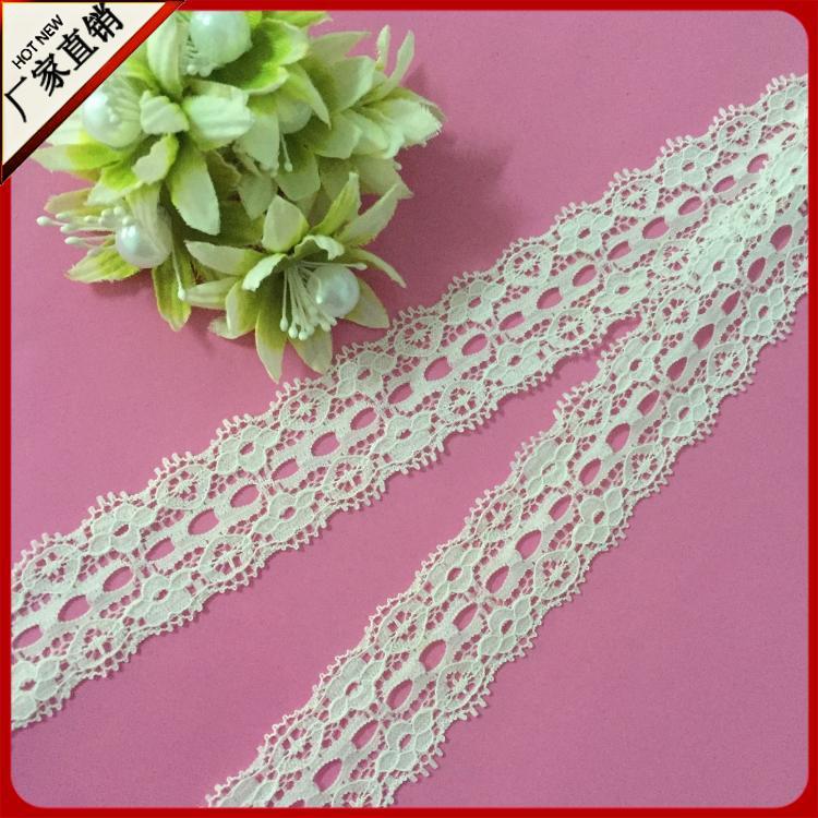 福建花边厂家直供3cm弹力蕾丝花边 服装内衣辅料花边 现货批发