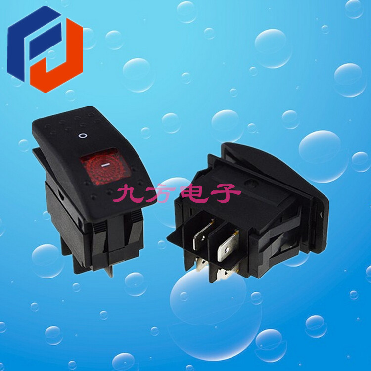 供应 船型开关RK1-06船形开关 按钮开关 带红灯2路开关游艇开关