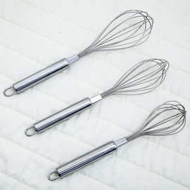 不锈钢圆柄打蛋器家用鸡蛋搅拌器手持手动打蛋器蛋糕烘焙店打发器