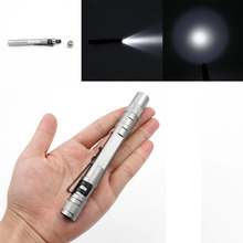 跨境 LED笔灯铝合金手电迷你电池款手电筒礼品灯