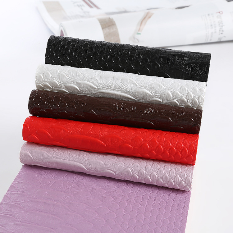 New artificial leather snakeskin pattern manufacturers PU leather crocodile leather packaging leather fabric wholesale