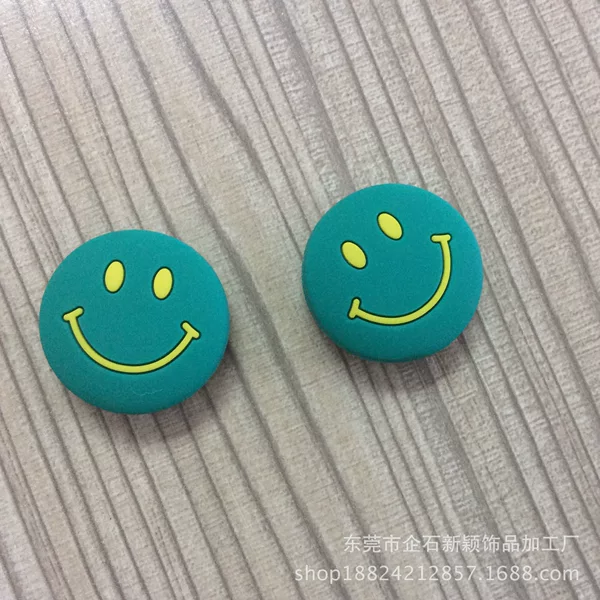 Customized pvc Soft Rubber Badminton Shock Absorber Tennis Racket Shock Absorber Creative Silicone Smiley Face Shock Absorber