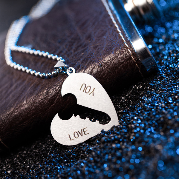 Pendant stainless steel heart shaped