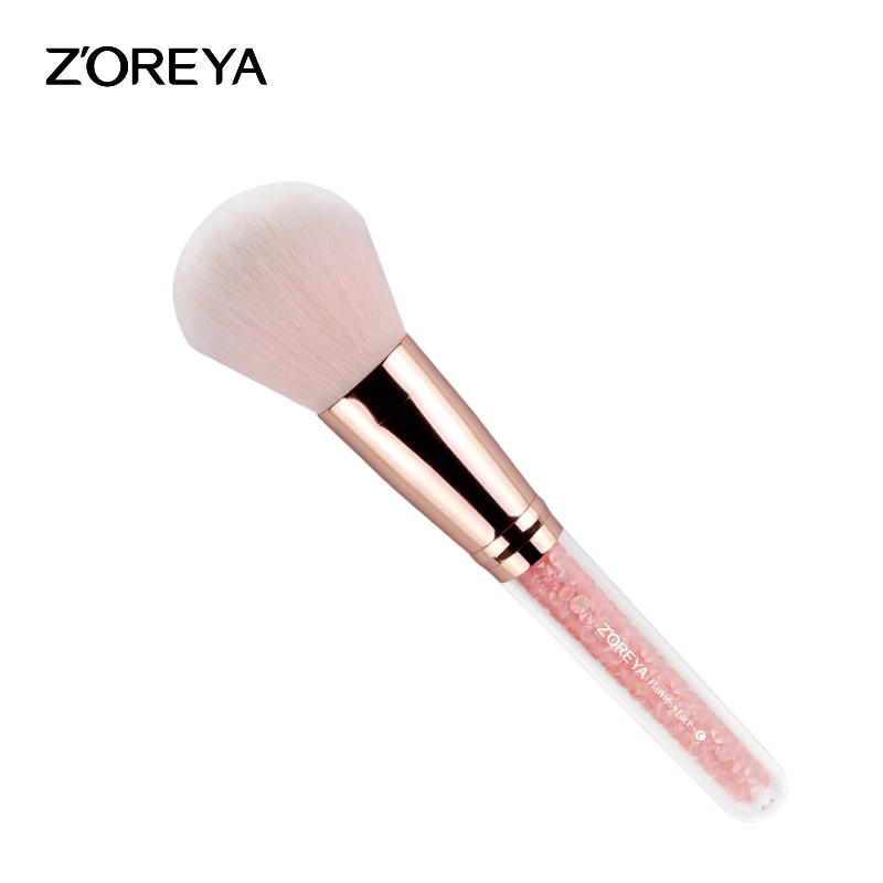 ZOREYA Pink nylon pelo interior taladro mango herramientas de maquillaje Venta caliente suelta cepillo herramientas de belleza