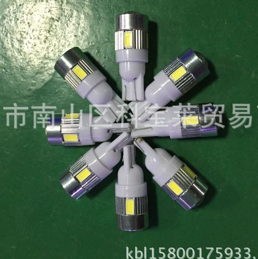 T10 5630 6SMD автомобильный светодиодный индикатор ширины W5W освещение номерного знака декодирование освещения автомобиля