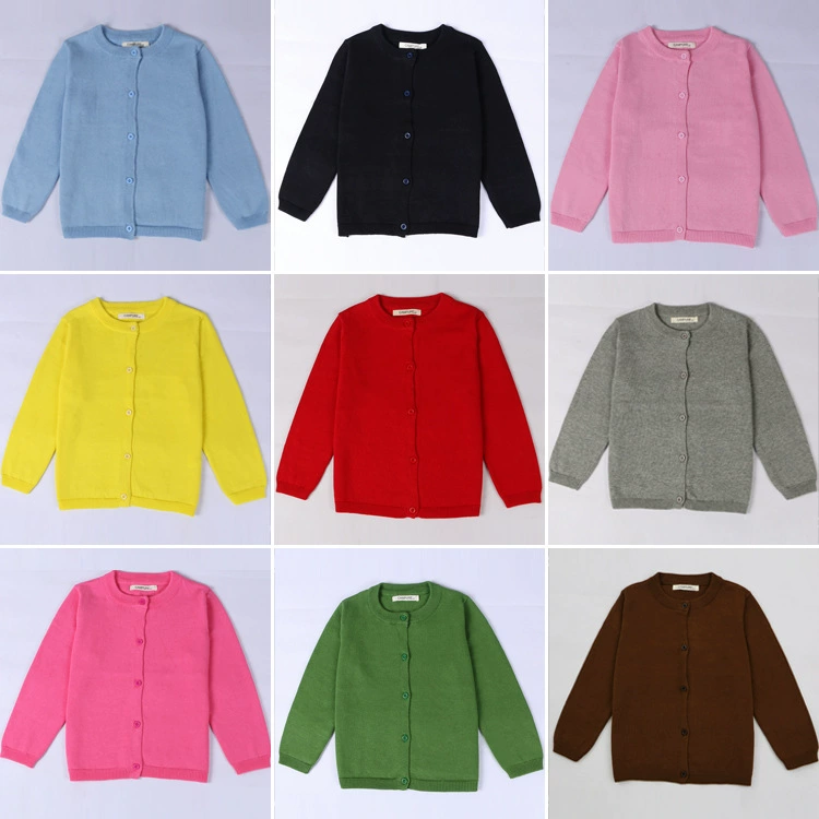 CAMPURE School Чистый весенне-осенний однотонный хлопковый детский вязаный свитер кардиган пальто с длинными рукавами Детская шерсть