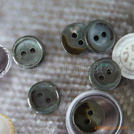 天然环保黑碟貝殼鈕 黑蝶贝 高档贝壳衬衣扣 纽扣辅料