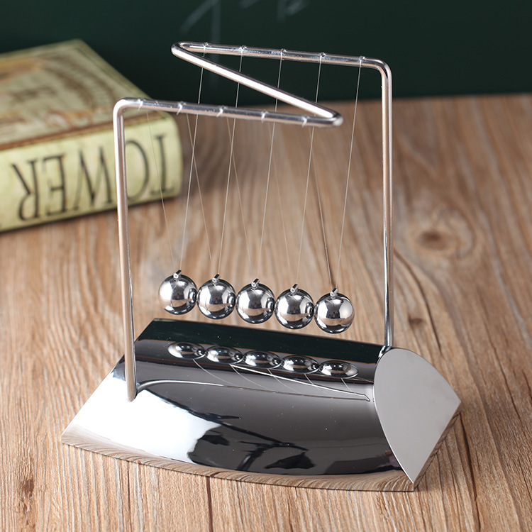 z-shaped electroplated Newton pendulum ball mirror metal bump ball bump ball physical energy conservation science and education ornaments