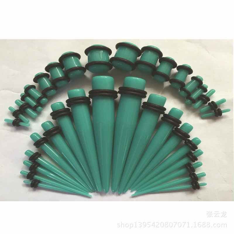 Set, piercing, black earrings, wholesale