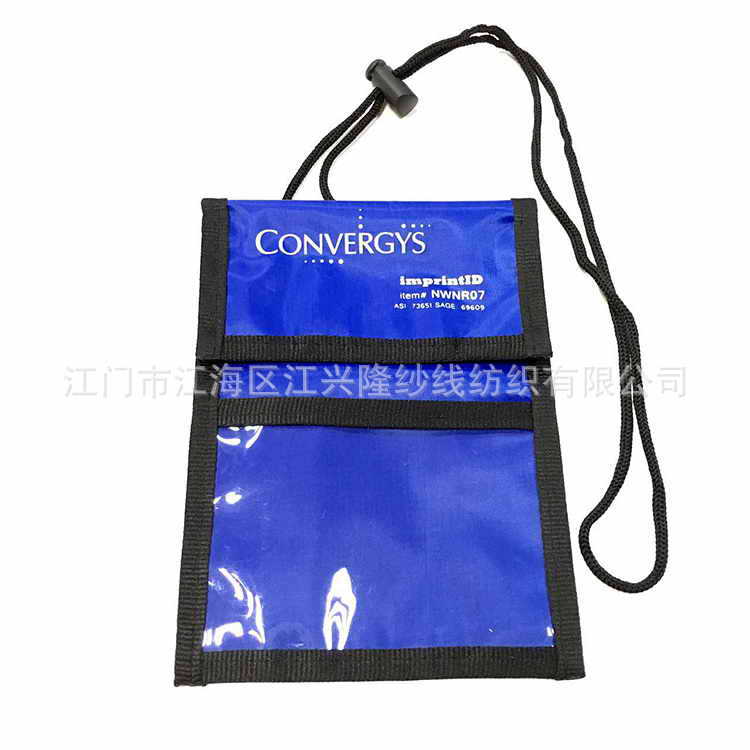 Transfronterizo en stock multi-funcional Halter ID bolsa de viaje personalizado pasaporte plegable tarjeta de almacenamiento bolsa neckwallet