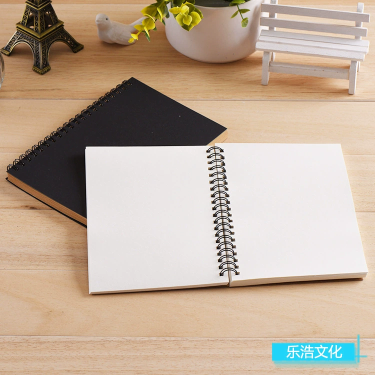 Spot coil notebook creative retro kraft paper notebook wholesale simple blank graffiti note diary sketchbook
