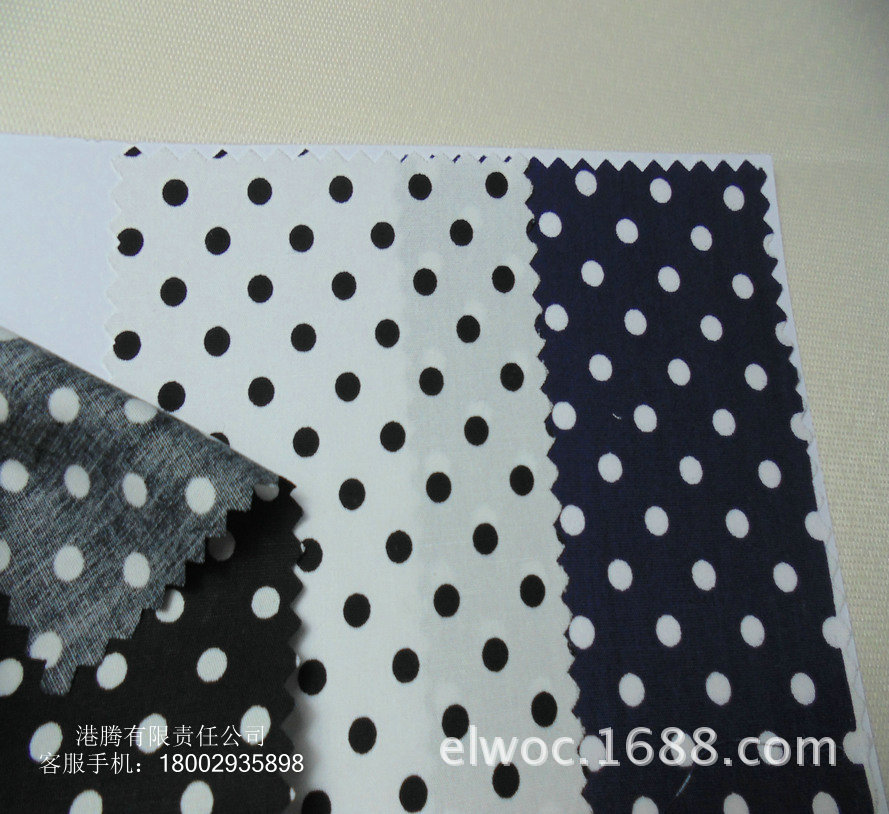 棉布点点 4毫米圆点布料 波点衣服制衣面料 圆形箱包鞋帽布2997