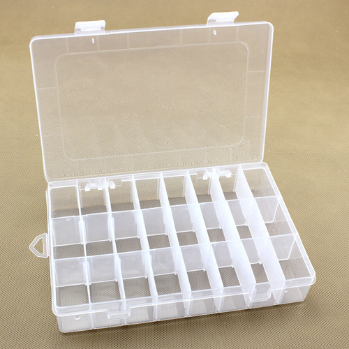 Detachable small 24-grid plastic box jewelry accessories box electronic components packaging box parts storage box