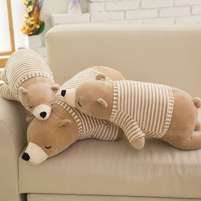 Bear Long Pillow Plush Toy | Oyuncaq yastıqlar - dressing-brown-30-cm-015