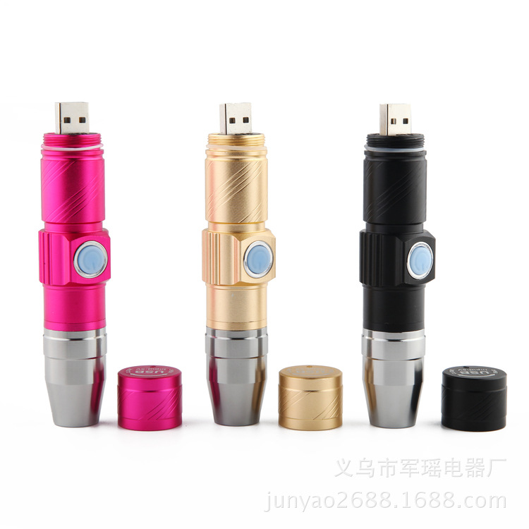 Agente fluorescente detección pluma luz 365 recargable luz púrpura linterna detector de dinero máscara cosmética máscara luz púrpura